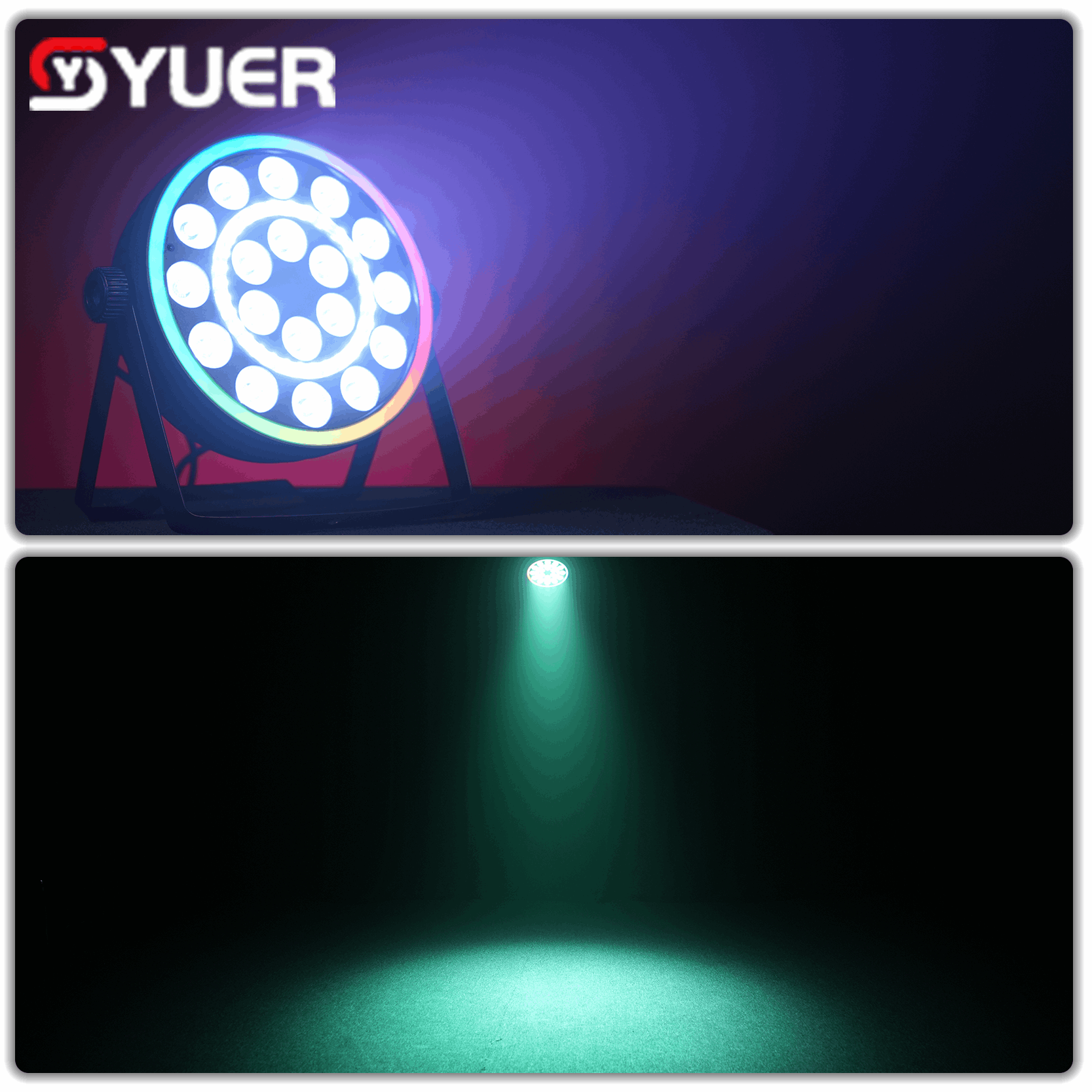 YUER™ 18x4W RGBW 4in1 + 36pcs 5050 RGB + 30x0.5W White LED Par Light Wash Effect DMX512 Control For DJ Disco Party Bar Club Wedding Stage Lighting