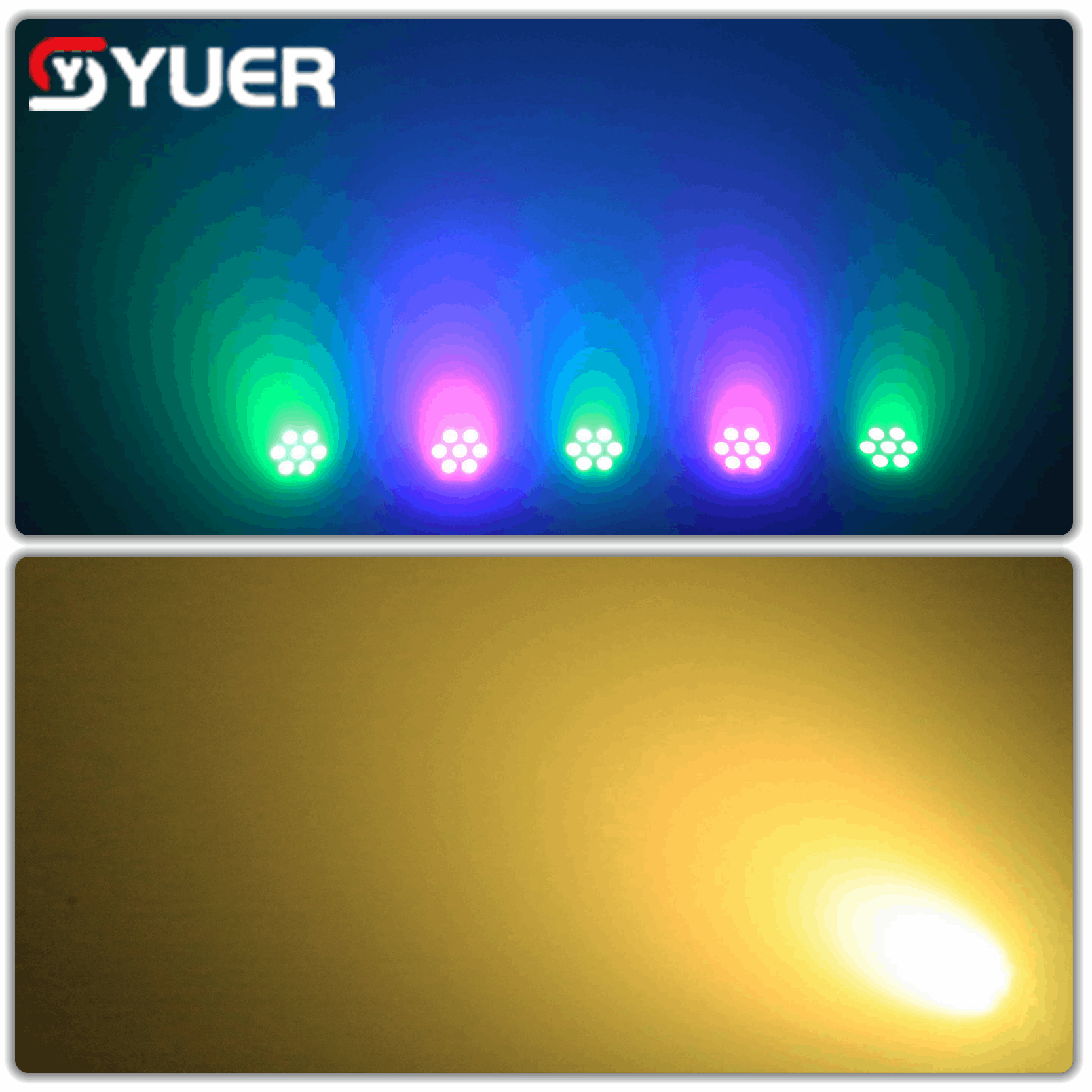 YUER™ 7x30W RGBW 4in1 Par Light Wash Effect DMX512 Sound Control For DJ Disco Party Bar Club Wedding Stage Effect Lighting
