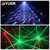 YUER™ 6x10w RGBW Beam 6-Arm Super Magic Ball Donkey Kong Moving Head Effect Light With Iridescent Light Strips White/Gold Strobe RG Laser Effect DMX512 Sound Control For DJ Disco Bar KTV