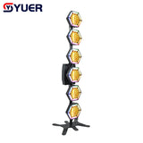 YUER™️ 6X50W COB Warm White + RGB SMD Pixel Linear Retro Flash Light Wall Wash Flash Horse Racing Effect DMX512 DJ Disco Party Stage Effects