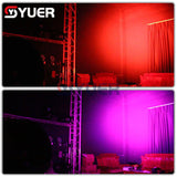 YUER™️ NEW 200W Sound Music Effect Stage Light 18x18W RGBWA+UV 6IN1 LED Flat Par Light  Disco Par Light Wedding Party Holiday Spotlight