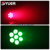 YUER™️ 7X30W RGBW Par light DJ Disco Laser Light Projector Strobe Stage Effect Wedding Xmas Holiday Party Lamp Gift Holiday Bar Club Lights