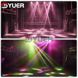 YUER™️ NEW LED 6X15W RGBW Bee Eye Laser Moving Head Light DMX512 10/15CH Strobe Dyeing Effect Lighting DJ Disco Stage Party Wedding Bar