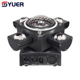 YUER™ Stage Effect Lighting 5x10W RGBW LED RG Laser 2x10W White Strobe RGB Ring Moving Head Party Dj Disco Club Stage Lighting