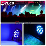 YUER™️ Professional Stage Lights 18LED RGB 3in1 Par Light DMX Colour Mixing For Party DJ Disco Music Show With App Control Night Light