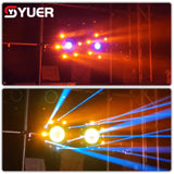 YUER™ Smart 6 Heads Moving Head Beam Laser Light RGB Floral Color Laser Light Projector Unlimited Rotating Disco Laser Light