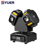 YUER™️ With RG Laser Lights 8x10w RGBW 4in1 LED Moving Head Beam Light Strobe Light DMX Rotation Double Arms Moviing Heads For DJ Party