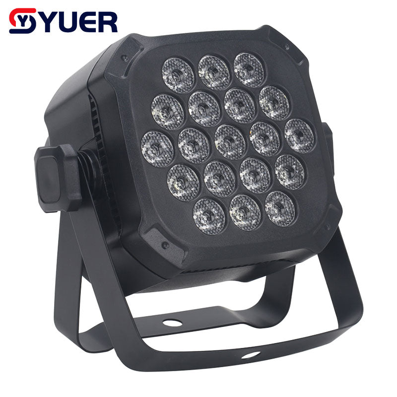 Rotating Par Light YUER™️ New 19x3W Professional Disco Light DMX512 Voice Control RGBW LE ...