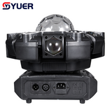 YUER™ 6x10w RGBW Beam 6-Arm Super Magic Ball Donkey Kong Moving Head Effect Light With Iridescent Light Strips White/Gold Strobe RG Laser Effect DMX512 Sound Control For DJ Disco Bar KTV