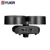 YUER™️LED 6x20W Gold + 102X0.2W RGB 2 Eyes Moving Head Effect Light With Ring Infinite Rotation DMX512 For DJ Disco Stage Wedding Party