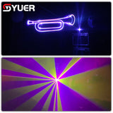 YUER™️ NEW 6w 8W 10W 12W RGB Laser Light Projector Professional 3D Animation Laser Scanner With APP control DJ Disco Party Christmas Wedding Stage Effect