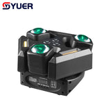 YUER™️ LED 3 Head Beam Strobe Laser Stage Effect Light Disco Rotating Moving Head Light Bar Party Stage Performance DJ Equipment