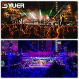 YUER™️ 12R 295W Beam Moving Head Light 8 + Honeycomb Prism Gobo DMX Stage Lighting Projector DJ Party Concert Double Prisms Bulb Stage