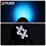 YUER™️ NEW Mold 12x6W RGBWA 4 in 1 LED Par Light Wireless Remote Control Stage Light For Dance Club Birthday Party Wedding DJ Disco