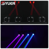 YUER™️ New Set 4x40W RGBW 4in1 LED Moving Head Beam Strobe Stage Effect Light DMX Controller For Projector Dj Disco Stage Lighting