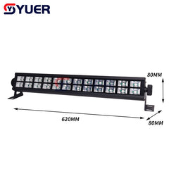 YUER™️ NUEVO 24X3W LED de doble fila UV Bar Luz de escenario DMX512 DJ Club Disco Party UV Par Lámpara Púrpura Arandela de pared Spot Light Pista de baile 