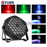 YUER™️ LED 36x3W RGB Par LED Lights Party Nightclub Stage Sound Music Wedding Christmas DMX512 DJ Equipment Disco Effect Lights