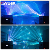 YUER™️ 10W 12W 15W With ILDA Stage 3D Animation Scanner DJ Laser Light DMX Beam Projector Bar Club Disco Christmas Party Wedding Show