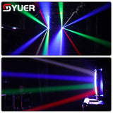 YUER™️ Mini LED 8x6W RGBW Moving Head Light LED Spider Beam Stage Lighting DMX 512 Spider Light Good for DJ Nightclub Party