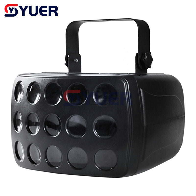 YUER™️ DMX RGBW LED Luz de mariposa estroboscópica Disco DJ haz Spot efecto de iluminación de escenario fiesta baile Club boda mariposa 