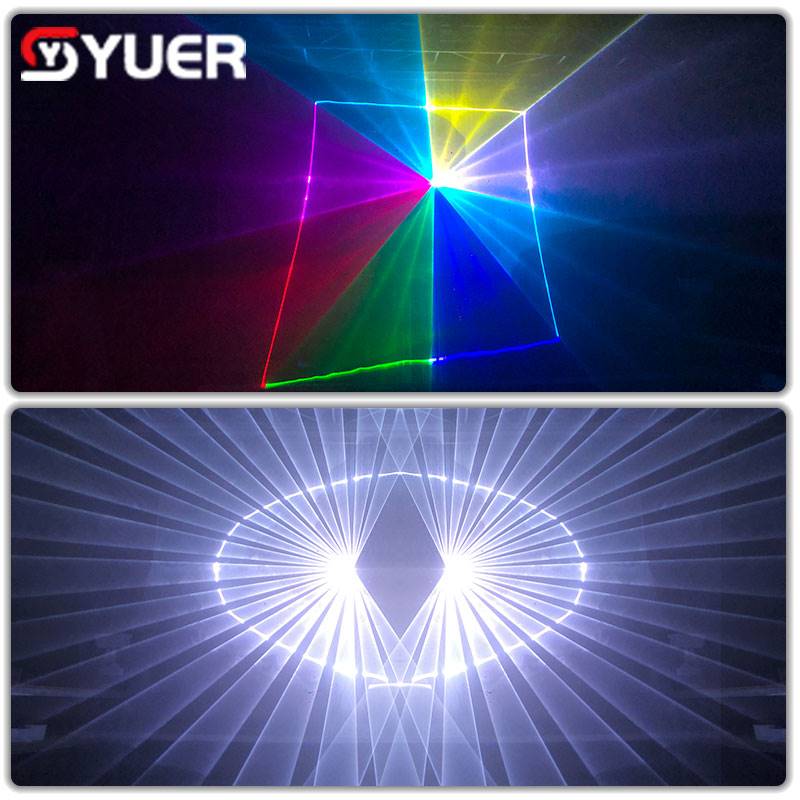 YUER™️ 6W RGB Laser Light Animation Beam Scanner Stage Laser Projector DJ Disco Bar Club Party Dance Wedding Effect Show