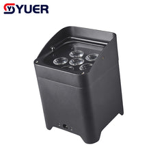 YUER™️ Battery Wireless Waterproof Par Light 6X18W RGBWA-UV 6IN1 LED Par Light DMX512 Automatic Voice Control for DJ Disco Stage Indoor Bar