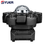 YUER™ 6x10W RGBW Beam Battle Shadow Six Arm Magic Ball Moving Head Effect Light With White/Gold Strobe RG Laser Kaleidoscope Effect DMX512 Sound Control For DJ Disco Bar KTV Club