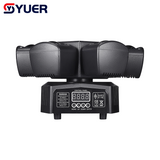 YUER™️12X3W Beam LED+3X3W Spot LED RGBW 4IN1 6 Head Moving Head Light With RG Laser +Strobe Effect Remote Control DMX Stage Lighting for Disco Music Bar Party