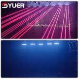 YUER™️ RGB Moving Head Strobe Beam Laser Light DMX512 DJ Disco Ball for Nightclub Party Show LED Professional Stage Effect Lighting