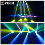 YUER™️ NEW 4x20W RGBW 4in1 LED Mini Bee Eye Led Moving Head Light Beam Effect Dj Bar Light Stage Light For Music Party Club Wedding DMX