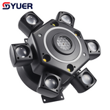 YUER™️ LED 6X10W RGBW 4IN1 6 Head Moving Head Beam Light With RG Laser Strobe Light  DMX512 For Stage Light  Beam Light Rotating Disco Party Bar