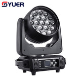 YUER™️ 19x15W LED RGBW Beam + Wash Zoom Moving Head Light DMX512 DJ Disco Party Bar Dance Floor Stage Effect Lighting Equipment