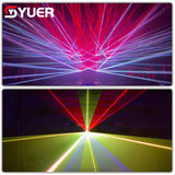 YUER™️ Profession 45Kpps 15W Full Color RGB Laser Light Pattern Animation Scanning Effect Laser Projector light shows outdoor DJ Disco