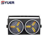 YUER™️ LED COB Audience Light 2 Eyes Blinder Lights 6x30W Strobe Wash Effect With 102x0.2W RGB Ring DMX512 Flood Lighting Dj Disco