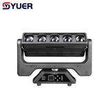 YUER™️ RGBW Stage Lighting 5x60W LED Beam Wash Strobe Moving Head Lamp for DJ Disco Party Nightclub Dance Wedding Bar Holiday Effect