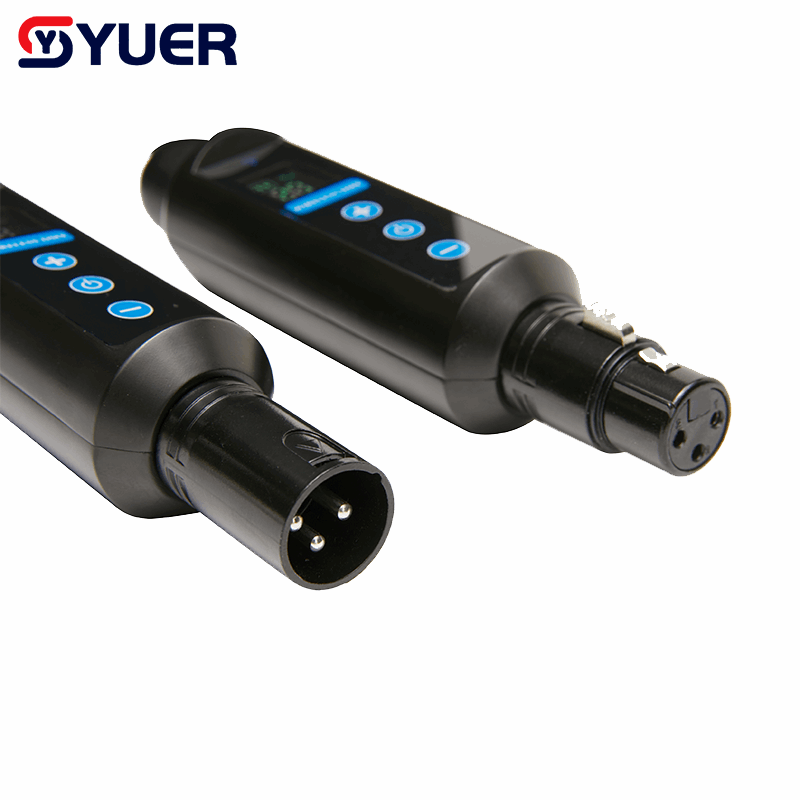 YUER™ New Super 2.4G Wireless DMX512 Transmitter Display Detachable Antenna + Super 2.4G Wireless DMX512 Receiver Battery Power Display For DJ Disco Party Bar Wedding Stage Lighting