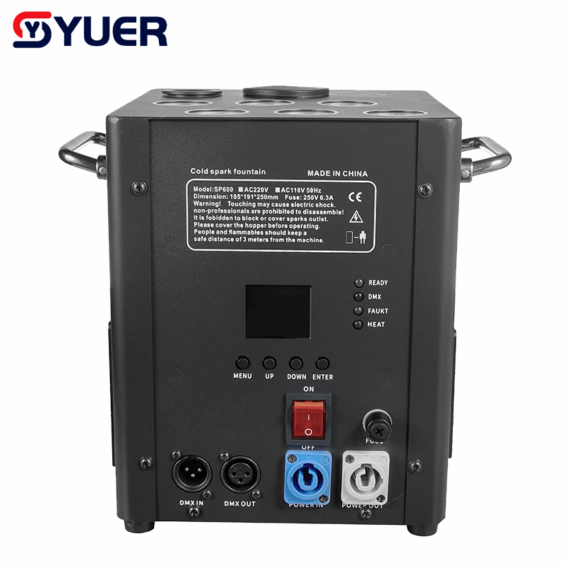 YUER™ 6x60W RGBW 4in1 Cold Spark Firework Machine DMX512 Remote Control For DJ Disco Party Bar Club Wedding Stage Effect Lighting