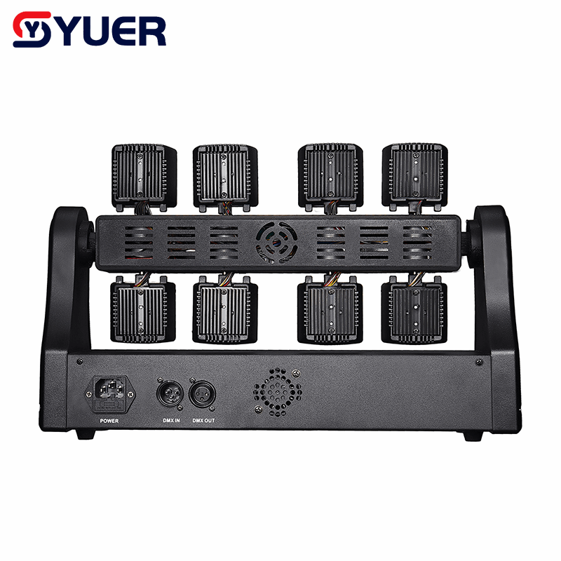 YUER™ 32x3W RGBW 4in1 +2x5w Gold Strobe +RG Laser 8 Arm Moving Head Light Beam Laser Strobe Effect DMX512 Sound Control For DJ Disco Party Bar Club Wedding Stage Effect Lighting