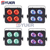 YUER™️ 4x15W RGBW 4in1 LED Par Can Wash Stage Effect Lighting For DJ Disco Home Party DMX Control Sound Auto Remote Modes