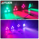 YUER™️ NEW Battery Par LED Light WiFi App Control 6/10CH DMX512 Wireless 4x18W RGBWAUV 6in1 Disco Dj Wedding Party Stage Lighting Bar