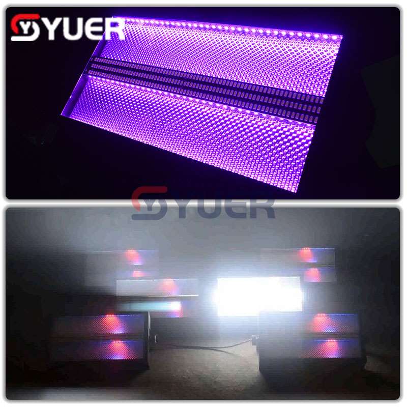 YUER™️ 144Pcs RGB 3IN1 LED Strobe Light Super Strobe Effect Lighting DMX 7/13/148CH For DJ Disco Stage Wedding Music Party Bar Indoor