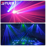 YUER™️DJ Disco Light Party Light Voice Music Control KTV Laser Projector Light 5in1 RGB Effect Lamp For Stage Party Bar Home Wedding