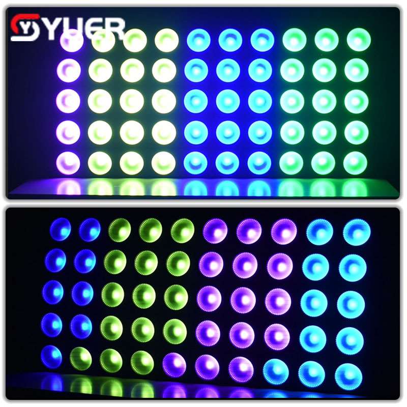 YUER™️ LED Matrix lights 10x12W RGBW 4in1 DMX512 Stage Effect Lighting Good For DJ Disco Party Dance Floor Clubs Bar And Wedding Decorations