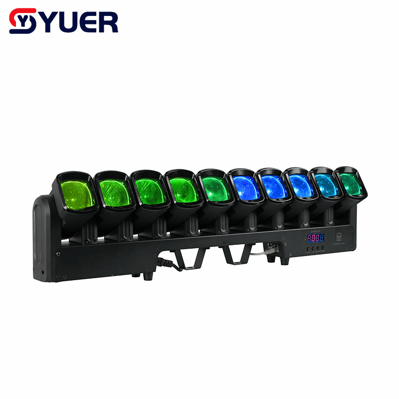 YUER™ 10X40W LED RGBW 4in1 Swing Beam 10 Head Moving Head Light DMX512 For DJ Disco Bar Live Show Concert Stage Lighting