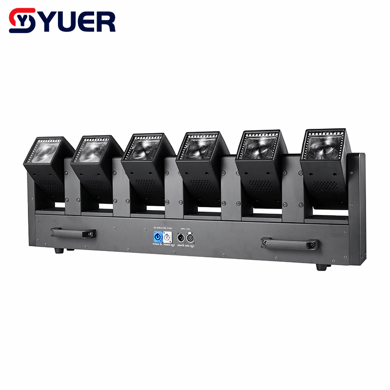 YUER™ 12x60W Double-sided Swing Moving Head Light With Auxiliary Light Y-axis Infinite Rotation Point Control Beam Horse Racing Effect DMX512 For DJ Disco Party Bar Club Wedding Stage Effect Lighting