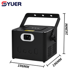 YUER™️ NUEVO ILDA 8W Escáner de animación RGB Líneas láser Proyector de luz de escenario DMX DJ Disco Dance Bar Luz láser profesional