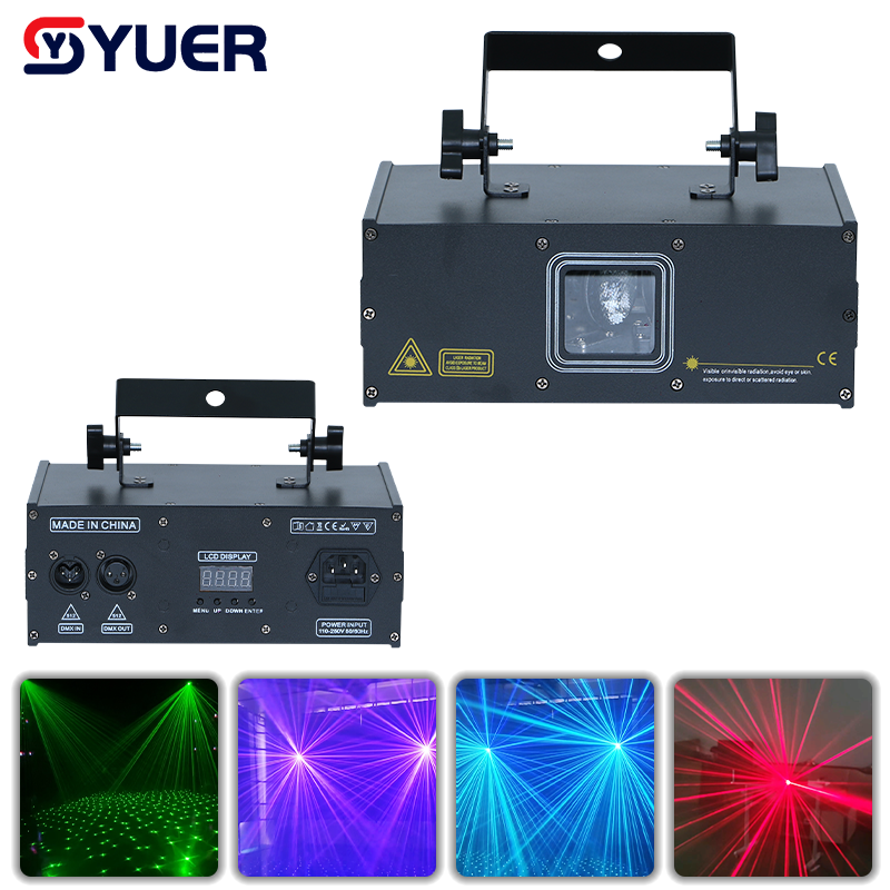 YUER™ 2W 3W 5W RGB Laser Light Starry Sky Effect DMX512 Sound Control For DJ Disco Party Bar Club Wedding Stage Effect Lighting
