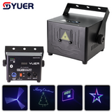YUER™️ New 6W RGB Animaiton Laser Light With battery APP Control Beam Pattern Stage Lights DMX512 16CH DJ Disco Wedding Bar Stage Effect