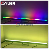 YUER™️ 80x0.5w SMD 5050 RGB LED Pixel Bar Light Tube Waterproof White Square Lens Linear Strip Light DMX For Disco DJ Club Bar Party