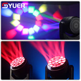 YUER™️ LED 19x40W RGBW Bee Eye Beam Zoom Wash Effect With Light Strip Circle Rotate Professional Moving Head Stage Lighting Dj Disco